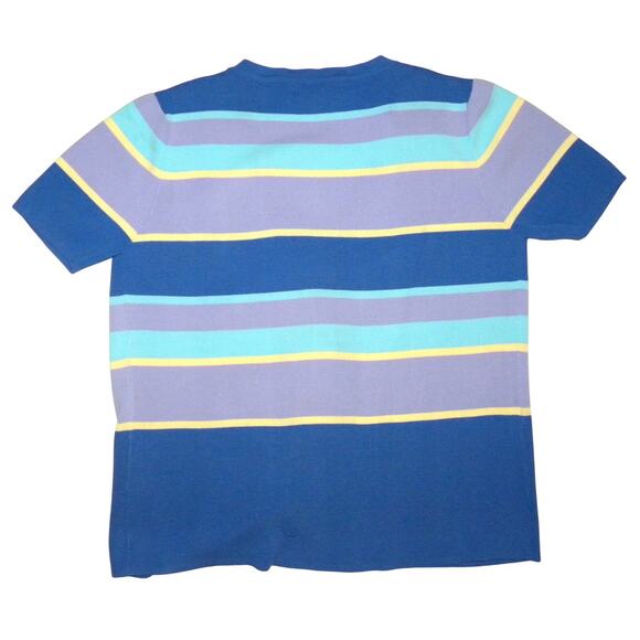 Vintage Tank & Cardigan | Bow Pastel Bright Stripes | Twin Set S - Picture 8 of 10